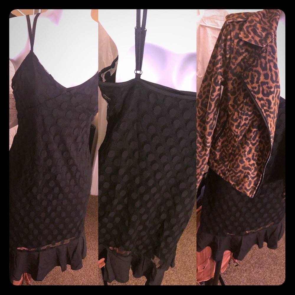 Black slip style dress